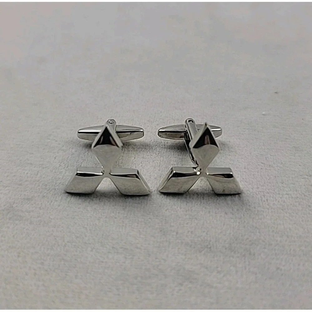 Mitsubishi Silver Tone Cufflinks